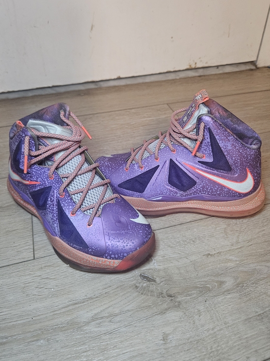 Nike Other - Nike LeBron Purple, Gray and Orange Basketball Shoes
